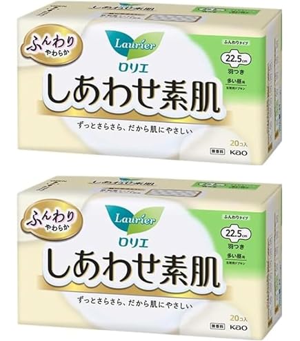 Amazon | ロリエ しあわせ素肌 多い昼用 22.5cm 羽つき 20個 3個セット